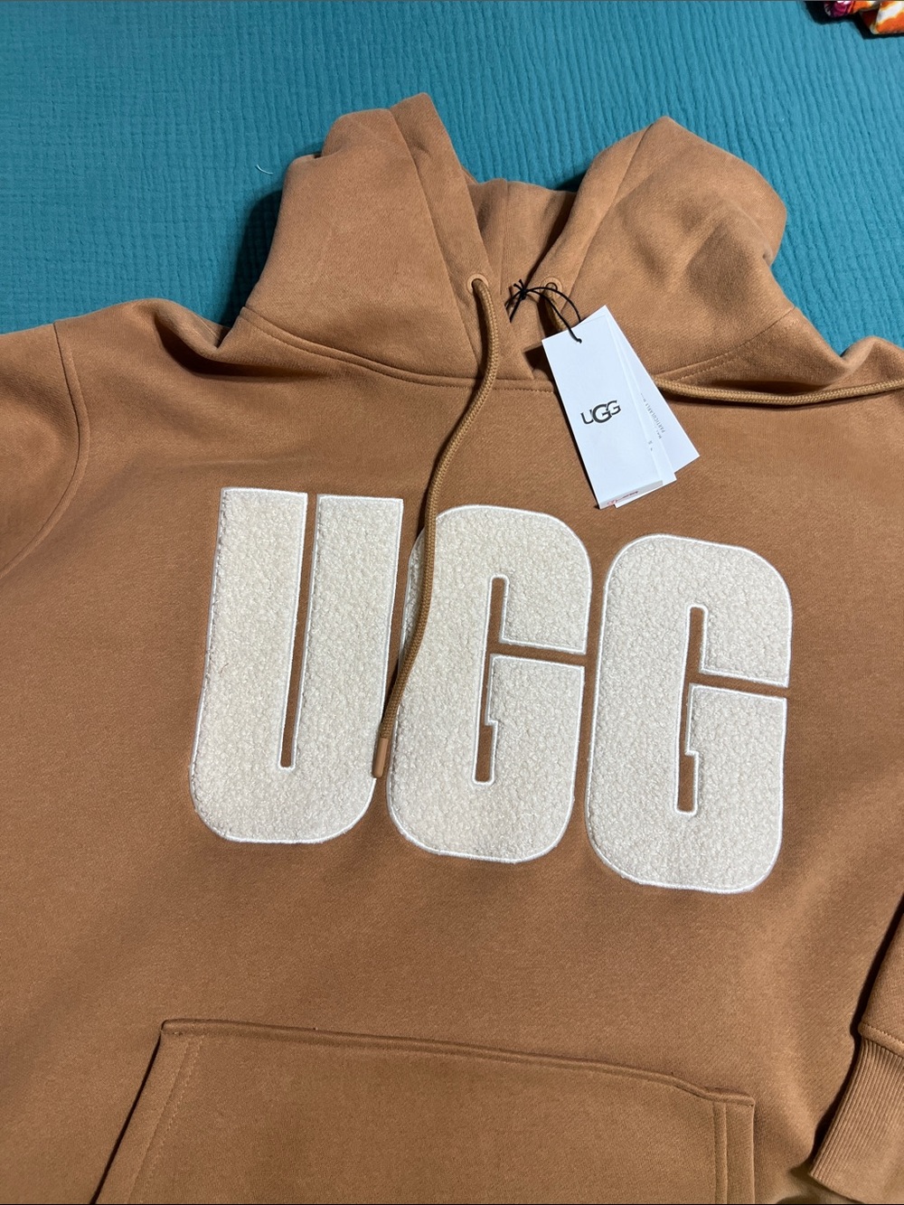 UGG Rey Fuzzy Logo Hoodie
